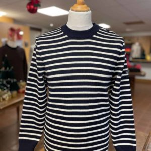 Pull marin rayé en laine vierge - Côtier