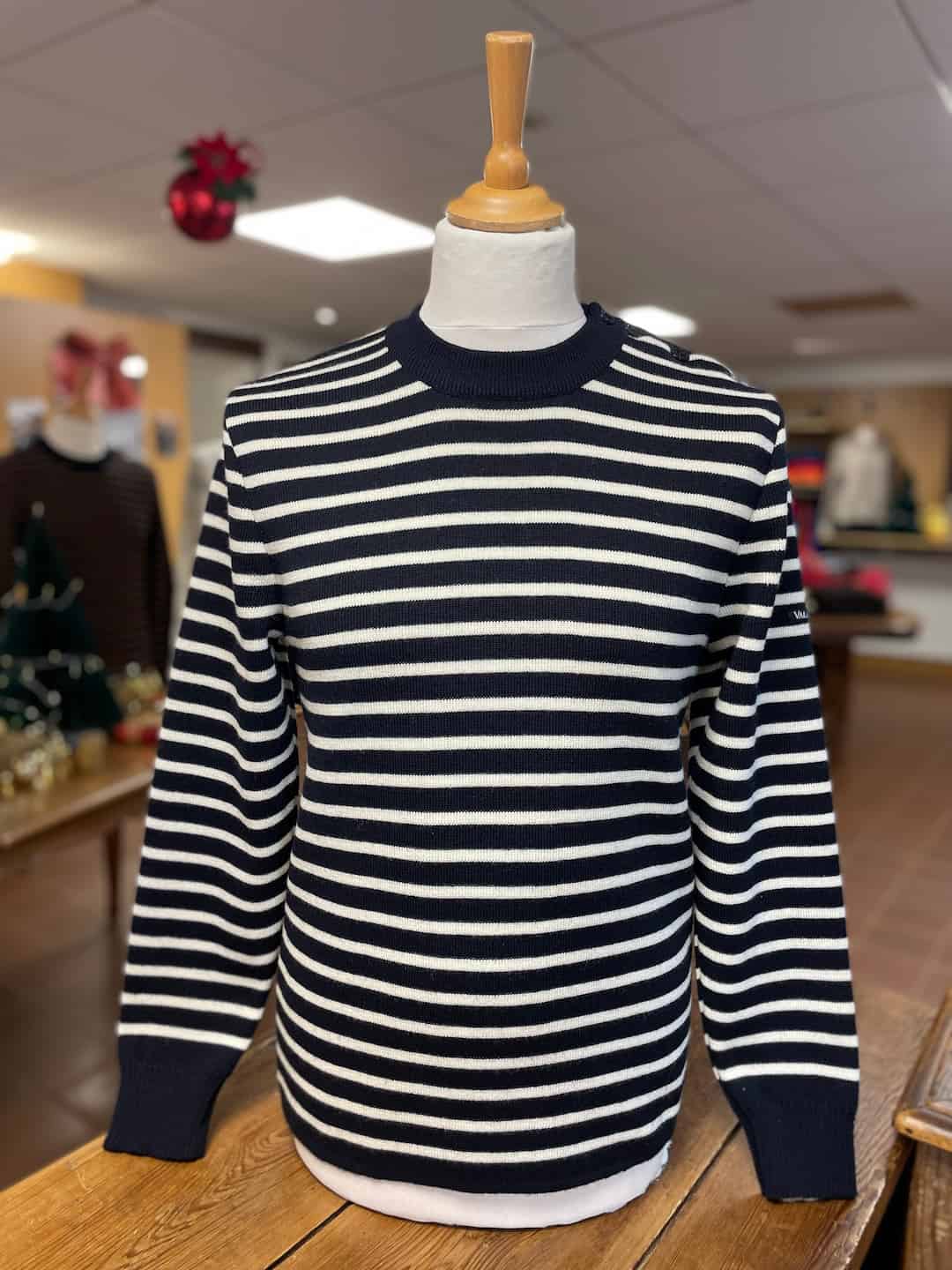 Pull marin rayé en laine vierge - Côtier