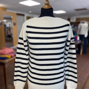 Pull rayé en coton - Houguet