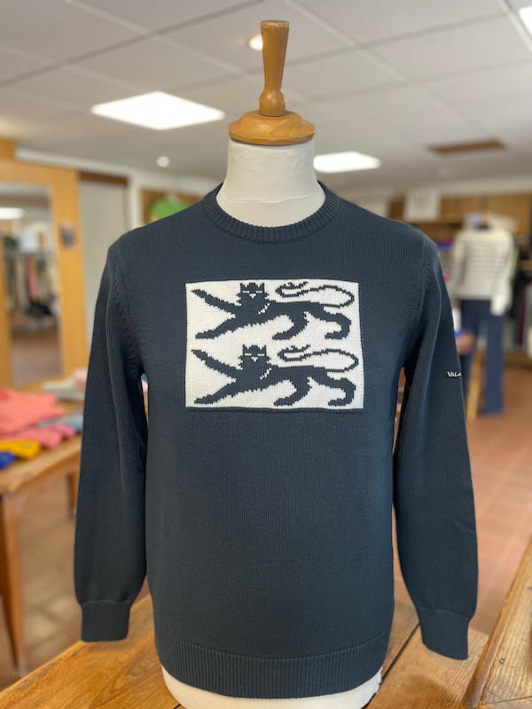 Pull en coton Normand bleu anthracite