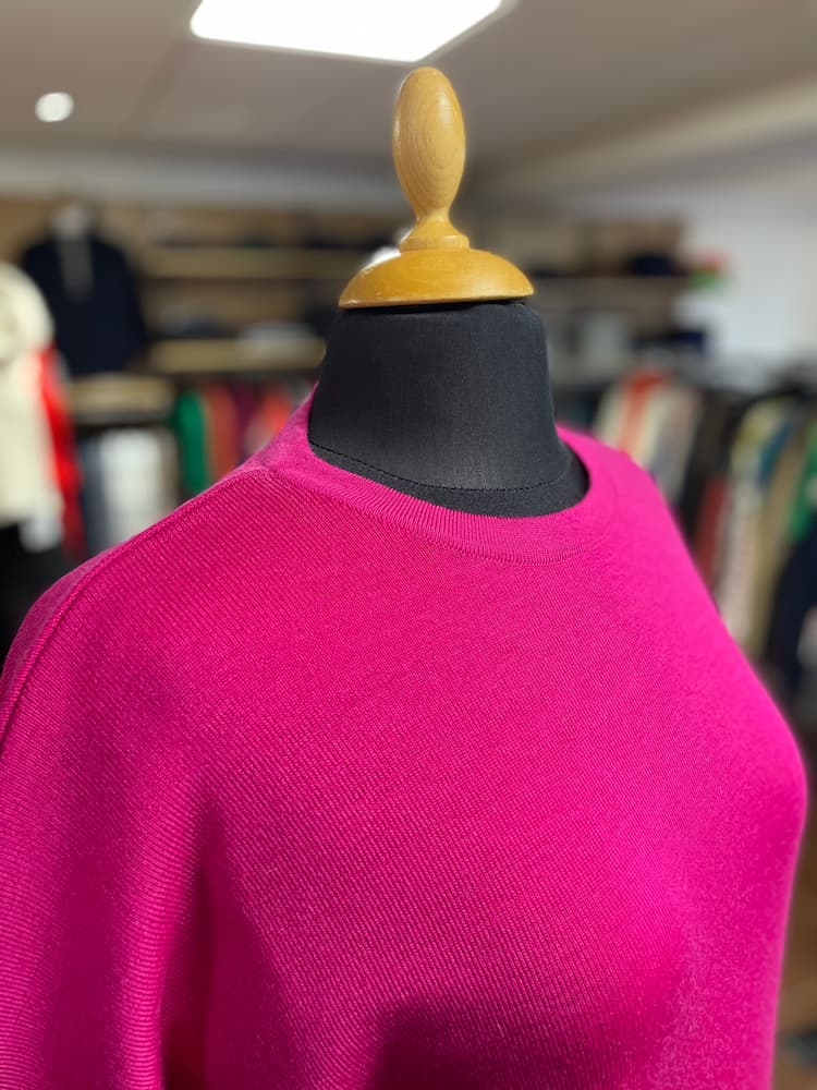 Pull-Poncho en laine mérinos - Écume – Image 3
